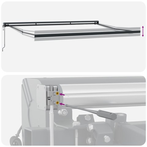 AUTOMATYCZNA MARKIZA OGRODOWA CHOWANA BIAŁA 400X300CM