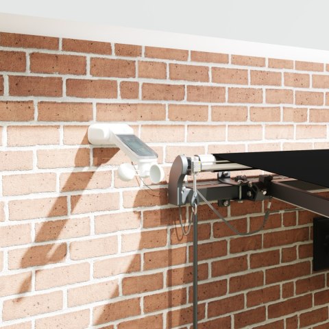 MARKIZA OGRODOWA CHOWANA Z LED CZARNA 450X300CM