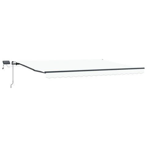 MARKIZA RĘCZNA Z LED BIAŁA 400X350CM