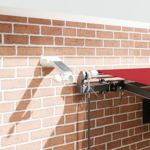 AUTOMATYCZNA MARKIZA CHOWANA Z LED CZERWONA 450X300CM MATERIAŁ NA MARKIZĘ ZASTĘPCZĄ DO RAMY 4,5X3M CZERWONY