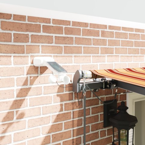 AUTOMATYCZNA CHOWANA MARKIZA Z LED-AMI ŻÓŁTA I POMARAŃCZOWA 600X300CM