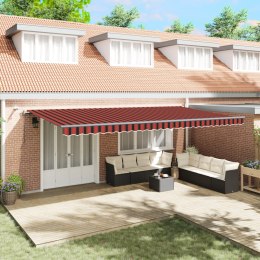 AUTOMATYCZNA MARKIZA CHOWANA Z LED W POMARAŃCZOWYM I BRĄZOWYM 600X300CM