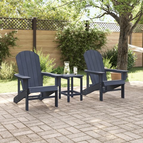 KRZESŁA ADIRONDACK 2 SZT BIAŁE 74X82X90 CM HDPE