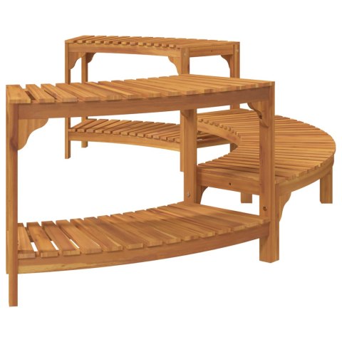 OTOCZENIE WANNY SPA POŁÓWKOWE 272X120.5X55.5CM Z DREWNA AKACJOWEGO