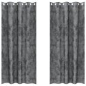 ZASŁONY 2 SZT. Z OCZKAMI SZARE 260X140CM