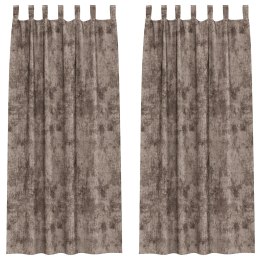 ZASŁONY 2 SZT. Z KÓŁKAMI CAPPUCCINO 245X140CM