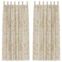 ZASŁONY WELUROWE 2 SZTUKI Z OCZKAMI KREMOWE 245X140CM