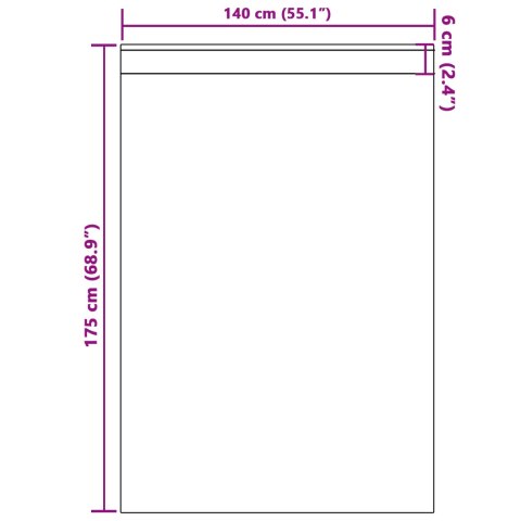 ZASŁONY AKSAMITNE 2 SZT. Z KIESZENIĄ NA PRĘT KREMOWE 175X140CM