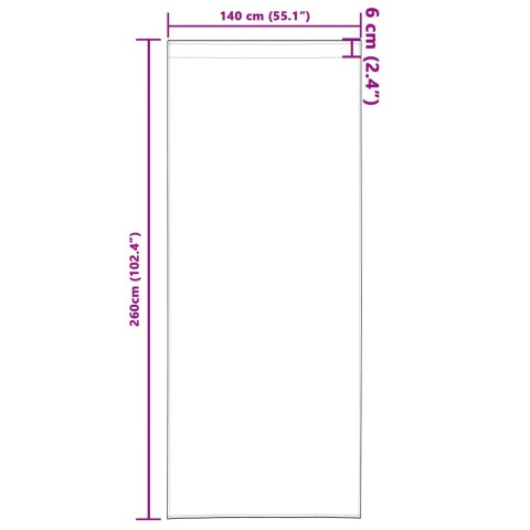 ZASŁONY WELUROWE 2 SZT. Z KIESZENIAMI SZARE 260X140CM