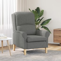 CIEMNOSZARY FOTEL CIEMNOSZARY TKANINA I DREWNO STANDARDOWY