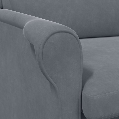 CIEMNOSZARY FOTEL CIEMNOSZARY TKANINA Z DREWNIANYMI NOGAMI