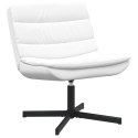 FOTEL OBROTOWY BIAŁY TKANINA POLIESTROWA STALOWA RAMA ŚREDNI