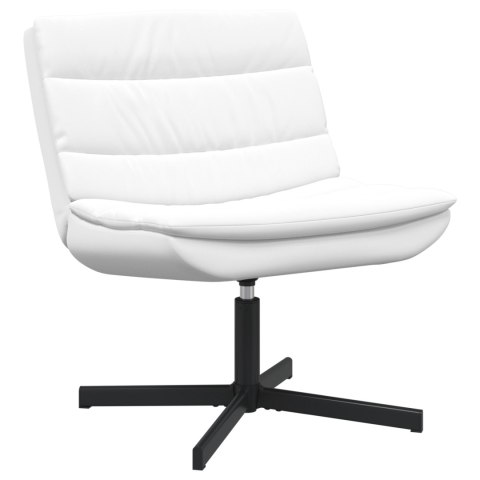 FOTEL OBROTOWY BIAŁY TKANINA POLIESTROWA STALOWA RAMA ŚREDNI