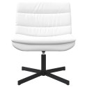 FOTEL OBROTOWY BIAŁY TKANINA POLIESTROWA STALOWA RAMA ŚREDNI