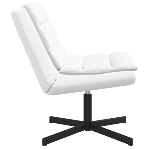 FOTEL OBROTOWY BIAŁY TKANINA POLIESTROWA STALOWA RAMA ŚREDNI