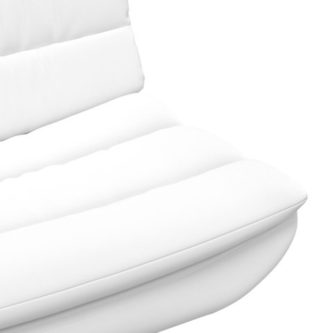 FOTEL OBROTOWY BIAŁY TKANINA POLIESTROWA STALOWA RAMA ŚREDNI