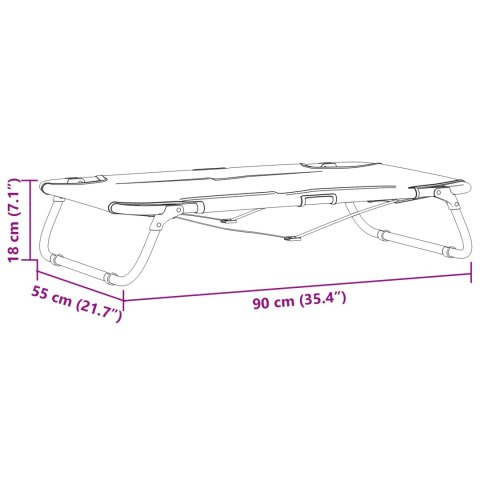 LEGOWISKO DLA PSA ŁÓŻKO POLOWE SKŁADANE IDEALNE NA OGRÓD DO DOMU 55X90X18CM