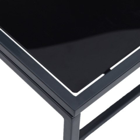 SKŁADANE LEŻAKI CZARNY METALOWA RAMA MATERIAŁ TEXTILENE STANDARD