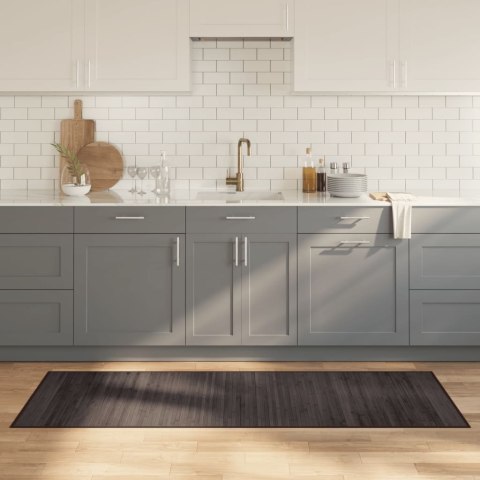 DYWAN PROSTOKĄTNY CIEMNOBRĄZOWY 70X200CM BAMBUSOWY