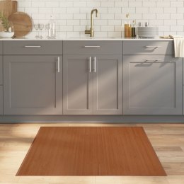 DYWAN KWADRATOWY BRĄZOWY 100X100CM BAMBUSOWY