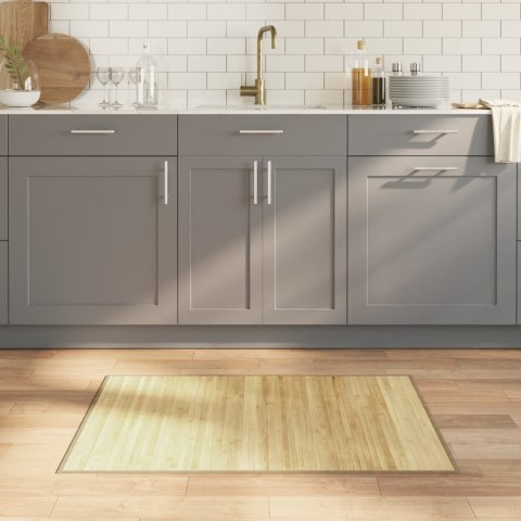 DYWAN PROSTOKĄTNY JASNY NATURALNY 70X100CM BAMBUSOWY