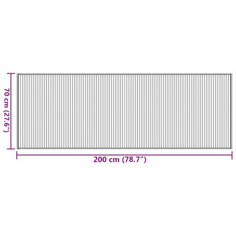 DYWAN PROSTOKĄTNY JASNY NATURALNY 70X200CM BAMBUSOWY