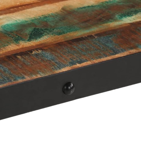 STOLIK KAWOWY NA KÓŁKACH LITE DREWNO Z ODZYSKU 100X55X26CM