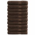 RĘCZNIKI PREMIUM SOLUND 10 SZT. BRĄZOWE 100X200CM