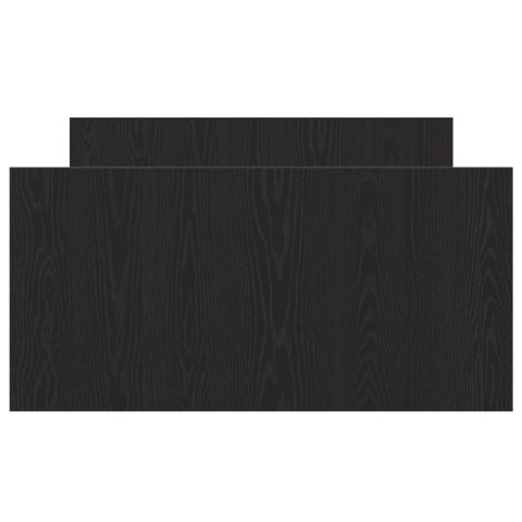 RAMA ŁÓŻKA BEZ MATERACA CZARNY DĄB 100X200CM DREWNO DREWNOPOCHODNE