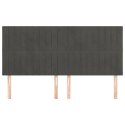 VidaXL Zagłówki do łóżka, 4 szt, ciemnoszary, 100x5x78/88cm, aksamitny