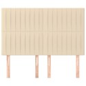 VidaXL Zagłówki do łóżka, 4 szt., kremowe, 72x5x78/88 cm, tkanina
