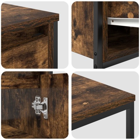 ZESTAW MEBLI ŁAZIENKOWYCH 2 CZĘŚCIOWY Z DYMIONEGO DĘBU Z MATERIAŁU DREWNOPOCHODNEGO