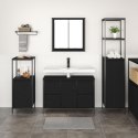 ZESTAW MEBLI ŁAZIENKOWYCH 3 CZĘŚCIOWY - CZARNY DĄB