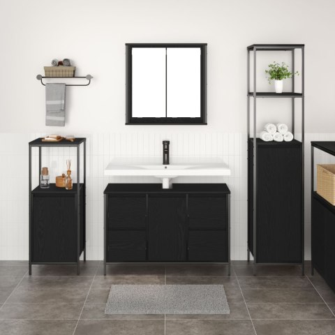 ZESTAW MEBLI ŁAZIENKOWYCH 3 CZĘŚCIOWY - CZARNY DĄB