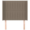 VidaXL Zagłówek uszak, taupe, 83x16x118/128 cm, tkanina