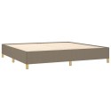 RAMA ŁÓŻKA BEZ MATERACA TAUPE 200X200CM OBITA TKANINĄ