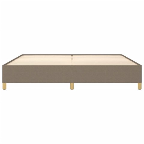 RAMA ŁÓŻKA BEZ MATERACA TAUPE 200X200CM OBITA TKANINĄ