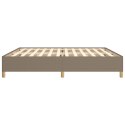 RAMA ŁÓŻKA BEZ MATERACA TAUPE 200X200CM OBITA TKANINĄ