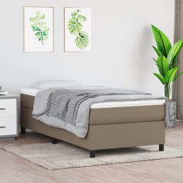 VidaXL Łóżko kontynentalne z materacem, taupe, tkanina, 80x200 cm