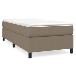 VidaXL Łóżko kontynentalne z materacem, taupe, tkanina, 80x200 cm
