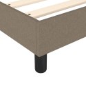 VidaXL Łóżko kontynentalne z materacem, taupe, tkanina, 80x200 cm