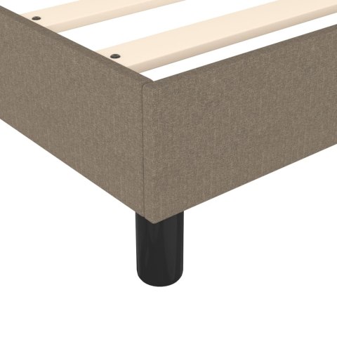 VidaXL Łóżko kontynentalne z materacem, taupe, tkanina, 80x200 cm