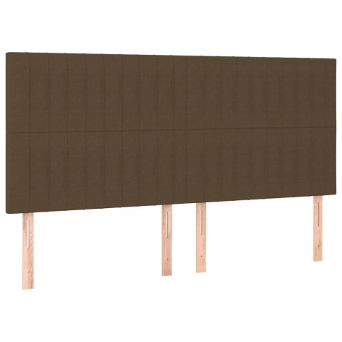 VidaXL Rama łóżka bez materaca, ciemnobrązowa, 180x200 cm, tkanina