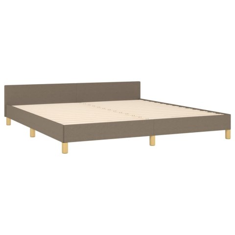 VidaXL Rama łóżka bez materaca, taupe, 160x200 cm, obita tkaniną