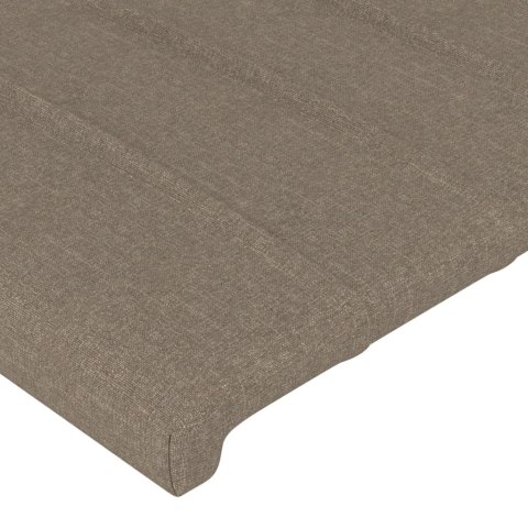 VidaXL Rama łóżka bez materaca, taupe, 160x200 cm, obita tkaniną