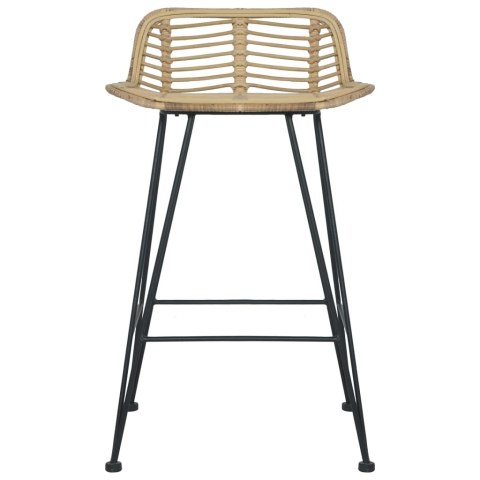 KRZESŁA BAROWE 2SZT NATURALNY RATTAN