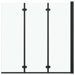 SKŁADANY PARAWAN NAWANNOWY 3 PANELE ESG 130X138CM CZARNY