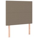 ŁÓŻKO KONTYNENTALNE Z MATERACEM TAUPE TKANINA 90X200CM