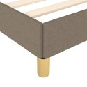 RAMA ŁÓŻKA BEZ MATERACA TAUPE 180X200CM OBITA TKANINĄ