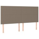 RAMA ŁÓŻKA BEZ MATERACA TAUPE 180X200CM OBITA TKANINĄ